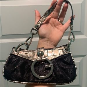 Guess Black and Silver Night Out Purse